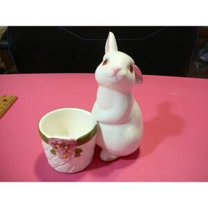 Vintage 1980 Avon Bunny Rabbit Planter, Trinket